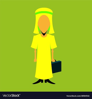Flat icon on theme arabic business arabic vector image