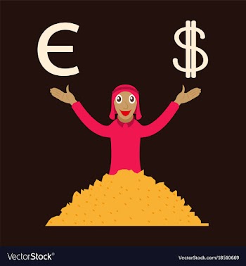 Flat icon on theme arabic business arabic vector image