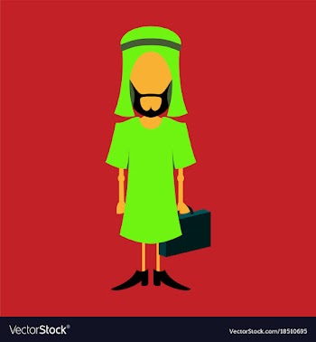 Flat icon on theme arabic business arabic vector image