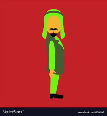 Flat icon on theme arabic business arabic vector image