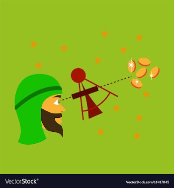 Flat icon on theme arabic business astronomer vector image