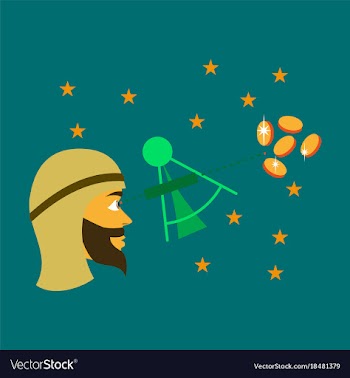 Flat icon on theme arabic business astronomer vector image