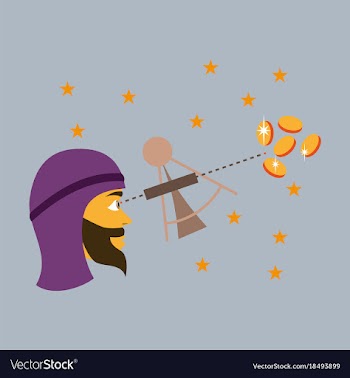Flat icon on theme arabic business astronomer vector image