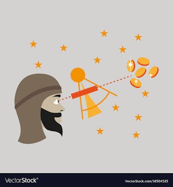 Flat icon on theme arabic business astronomer vector image