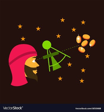 Flat icon on theme arabic business astronomer vector image