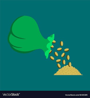 Flat icon on theme arabic business bag of coins vector image