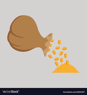 Flat icon on theme arabic business bag of coins vector image