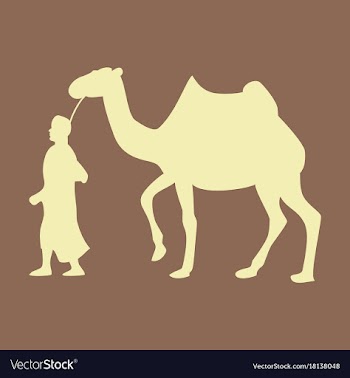 Flat icon on theme arabic business bedouin with a vector image