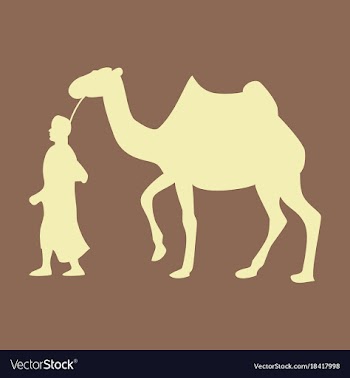 Flat icon on theme arabic business bedouin with a vector image