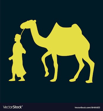 Flat icon on theme arabic business bedouin with a vector image