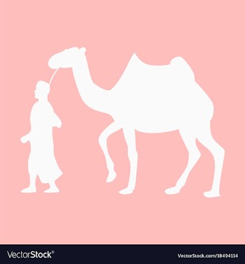 Flat icon on theme arabic business bedouin with a vector image