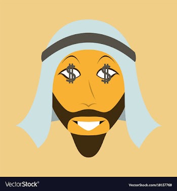 Flat icon on theme arabic business businessman vector image
