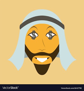 Flat icon on theme arabic business businessman vector image