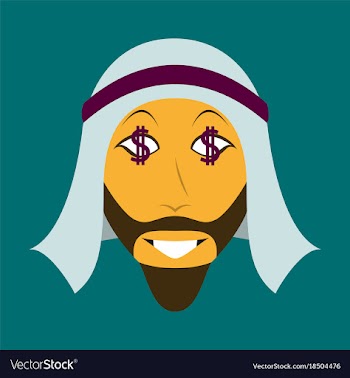 Flat icon on theme arabic business businessman vector image