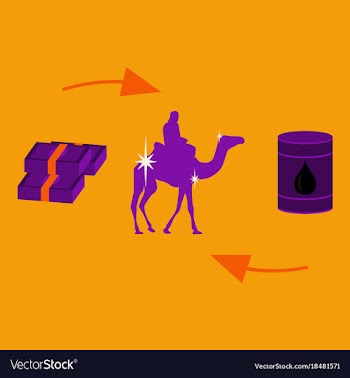 Flat icon on theme arabic business camel sale vector image