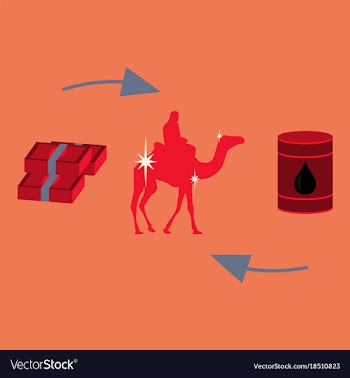 Flat icon on theme arabic business camel sale vector image