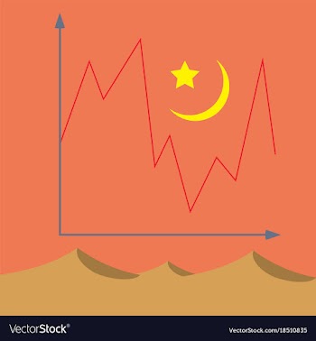 Flat icon on theme arabic business desert weather vector image