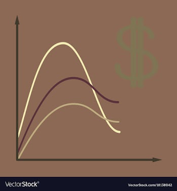 Flat icon on theme arabic business dollar chart vector image