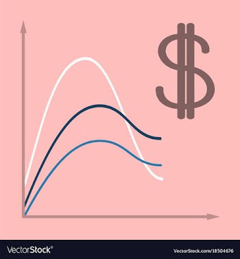 Flat icon on theme arabic business dollar chart vector image