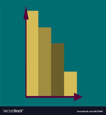 Flat icon on theme arabic business economic chart vector image