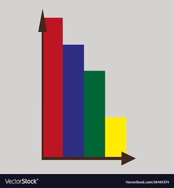 Flat icon on theme arabic business economic chart vector image
