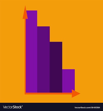 Flat icon on theme arabic business economic chart vector image