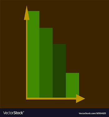 Flat icon on theme arabic business economic chart vector image