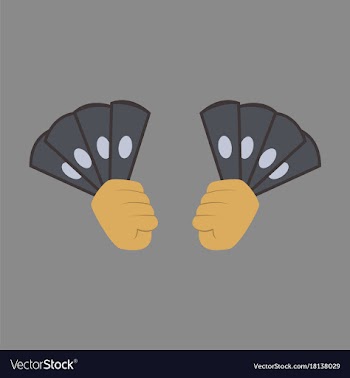 Flat icon on theme arabic business money in hands vector image