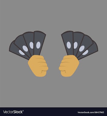 Flat icon on theme arabic business money in hands vector image