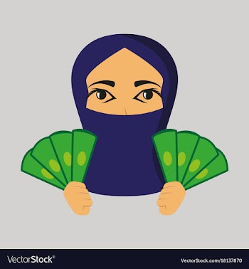 Flat icon on theme arabic business money muslim vector image