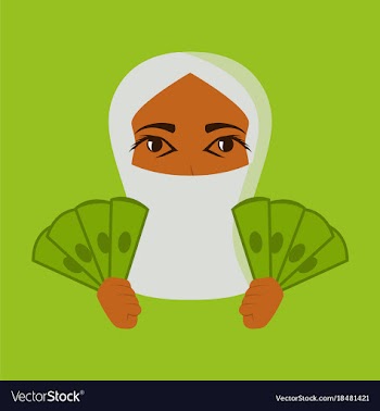 Flat icon on theme arabic business money muslim vector image
