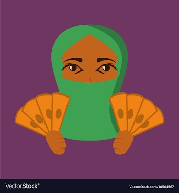 Flat icon on theme arabic business money muslim vector image