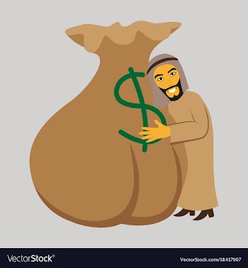 Flat icon on theme arabic business muslim and bag vector image