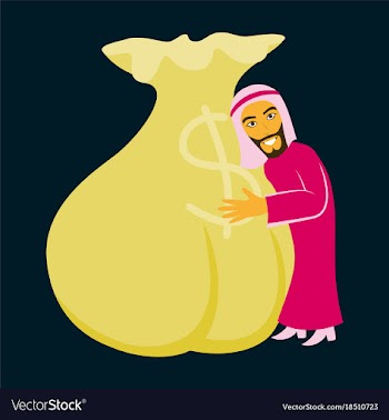 Flat icon on theme arabic business muslim and bag vector image