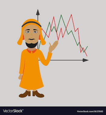 Flat icon on theme arabic business muslim and vector image