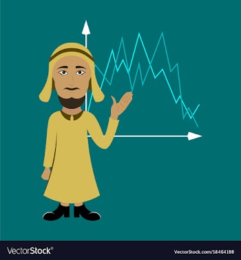 Flat icon on theme arabic business muslim and vector image