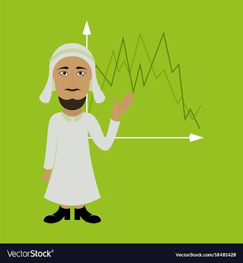 Flat icon on theme arabic business muslim and vector image