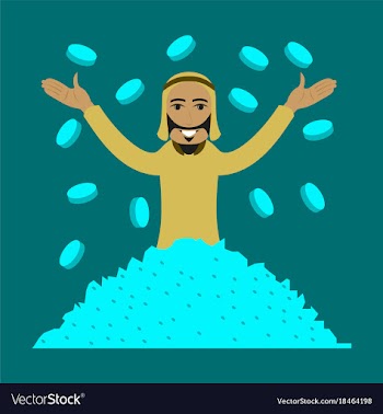 Flat icon on theme arabic business muslim in coins vector image