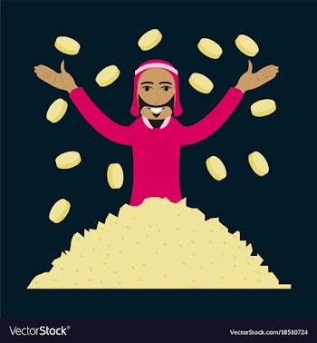 Flat icon on theme arabic business muslim in coins vector image