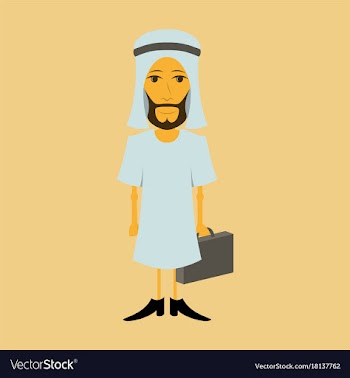 Flat icon on theme arabic business muslim vector image