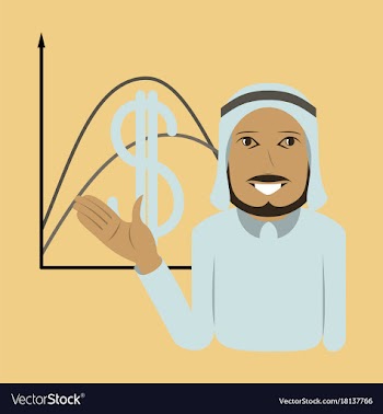 Flat icon on theme arabic business muslim vector image