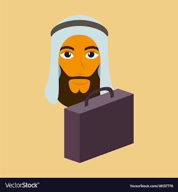 Flat icon on theme arabic business muslim vector image