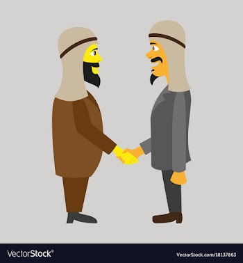 Flat icon on theme arabic business muslim vector image
