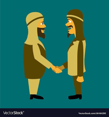 Flat icon on theme arabic business muslim vector image