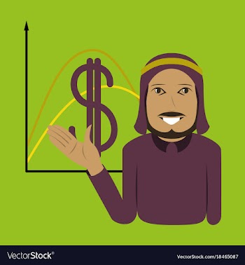 Flat icon on theme arabic business muslim vector image