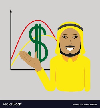 Flat icon on theme arabic business muslim vector image