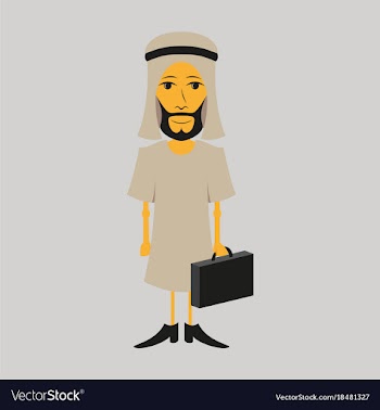 Flat icon on theme arabic business muslim vector image