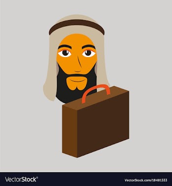 Flat icon on theme arabic business muslim vector image
