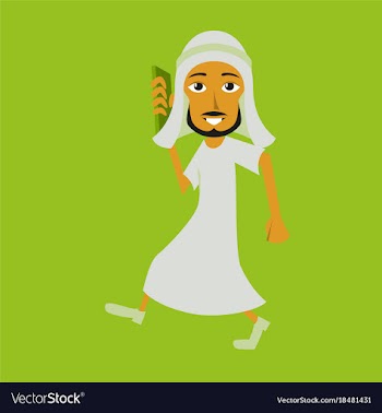 Flat icon on theme arabic business muslim vector image