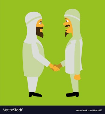 Flat icon on theme arabic business muslim vector image